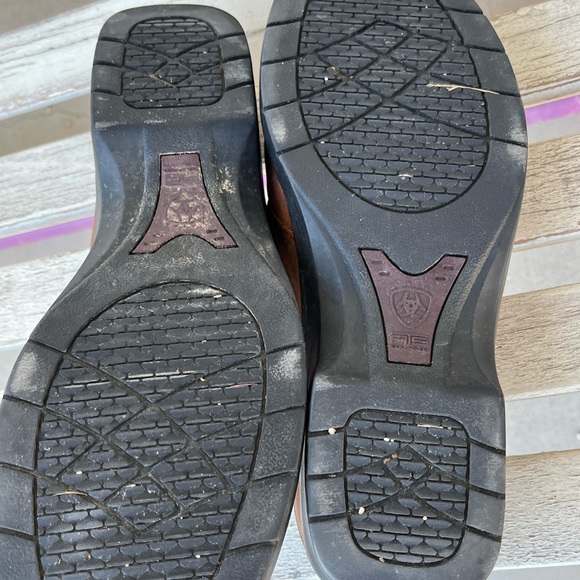 Ariat Brown Leather Clog Type Shoes 10B - Picture 4 of 6